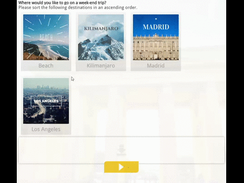Graphical sorting into one basket